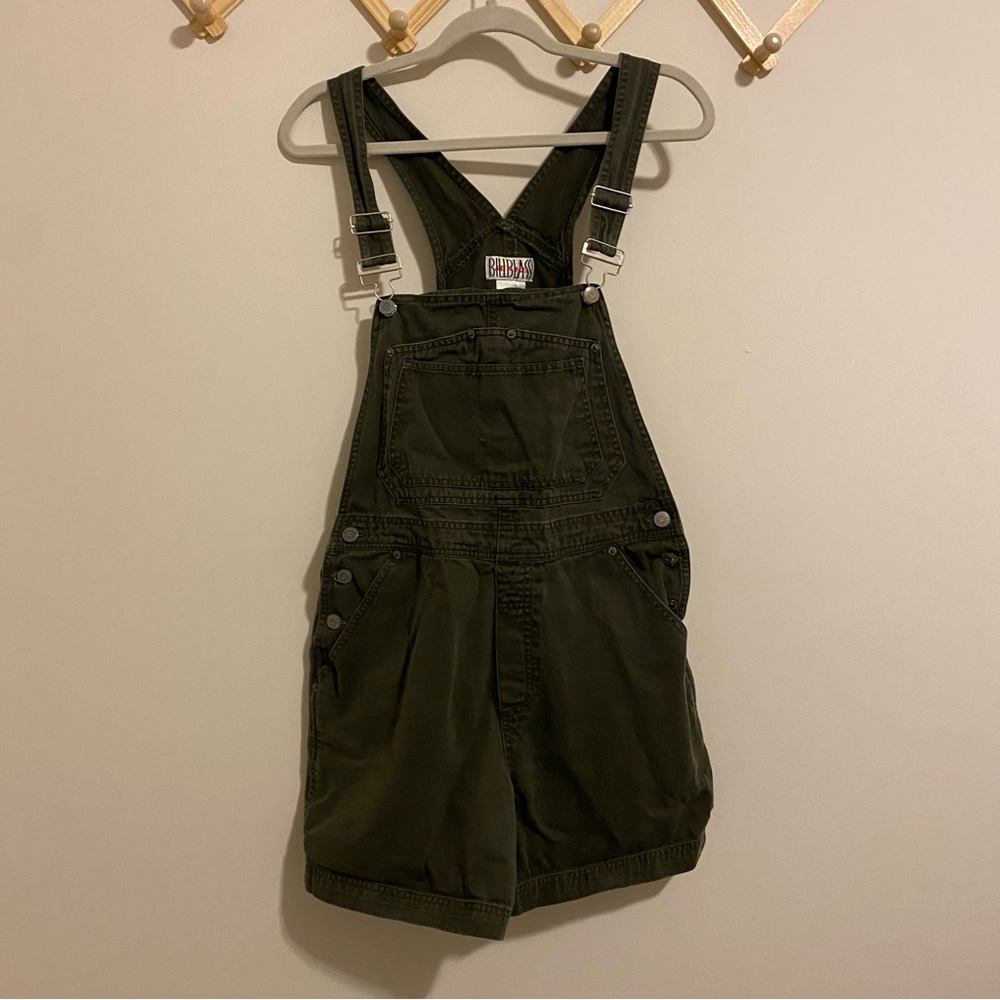 Bill Blass Vintage Green Cotton Overalls size Medium